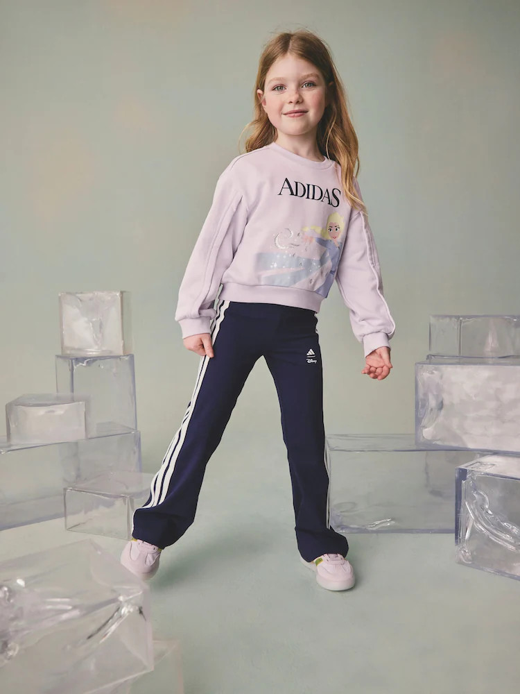 adidas Purple Disney Frozen Sweatshirt and Jogger Set | Next US