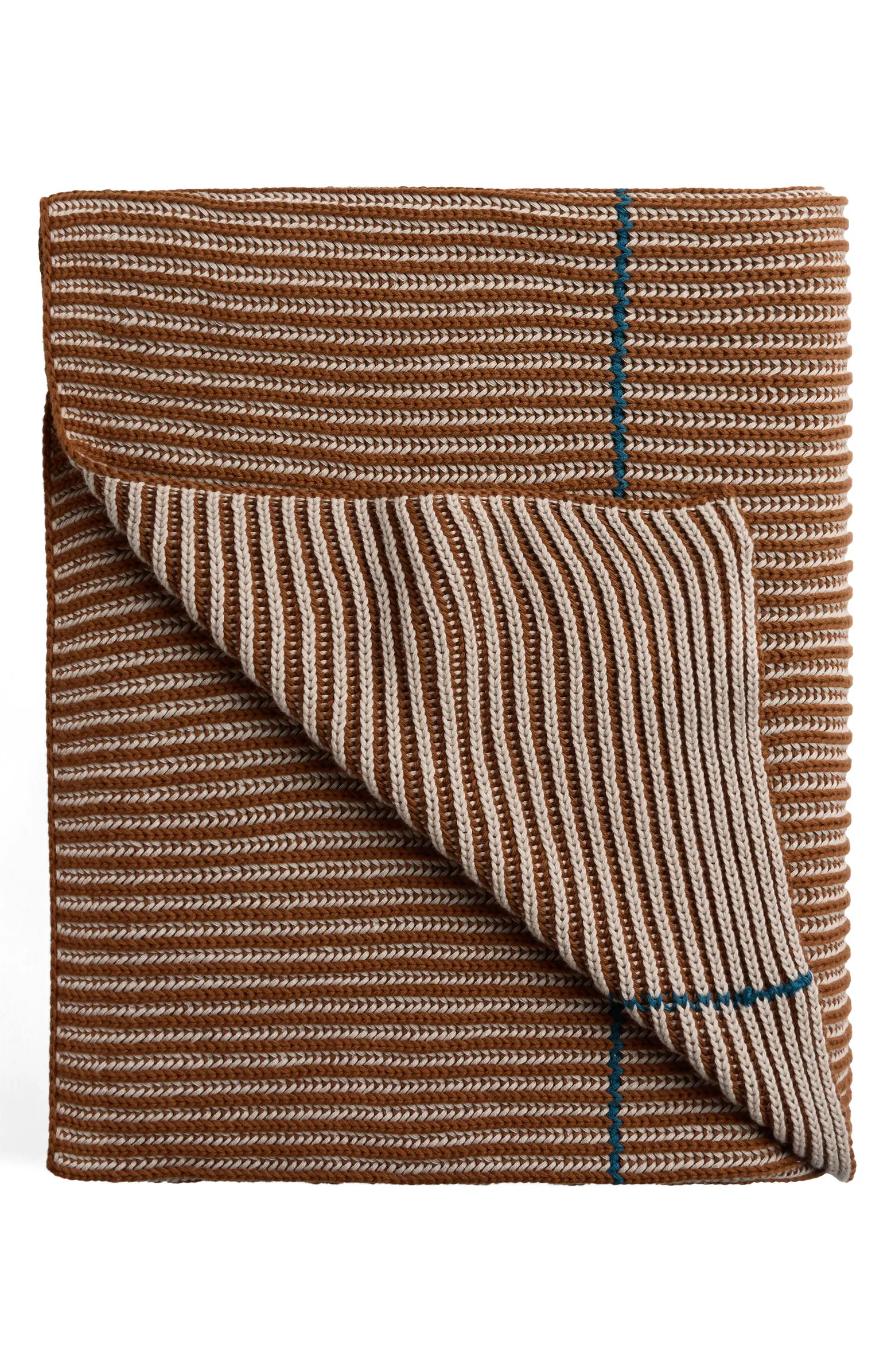 Parachute Two-Tone Organic Cotton Ribbed Throw Blanket | Nordstrom | Nordstrom