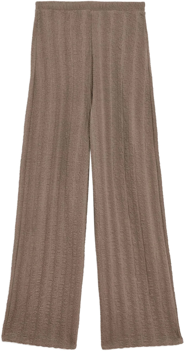 Textured Elasticated Waist Wide Leg Trousers | M&S | M&S | Marks & Spencer (UK)