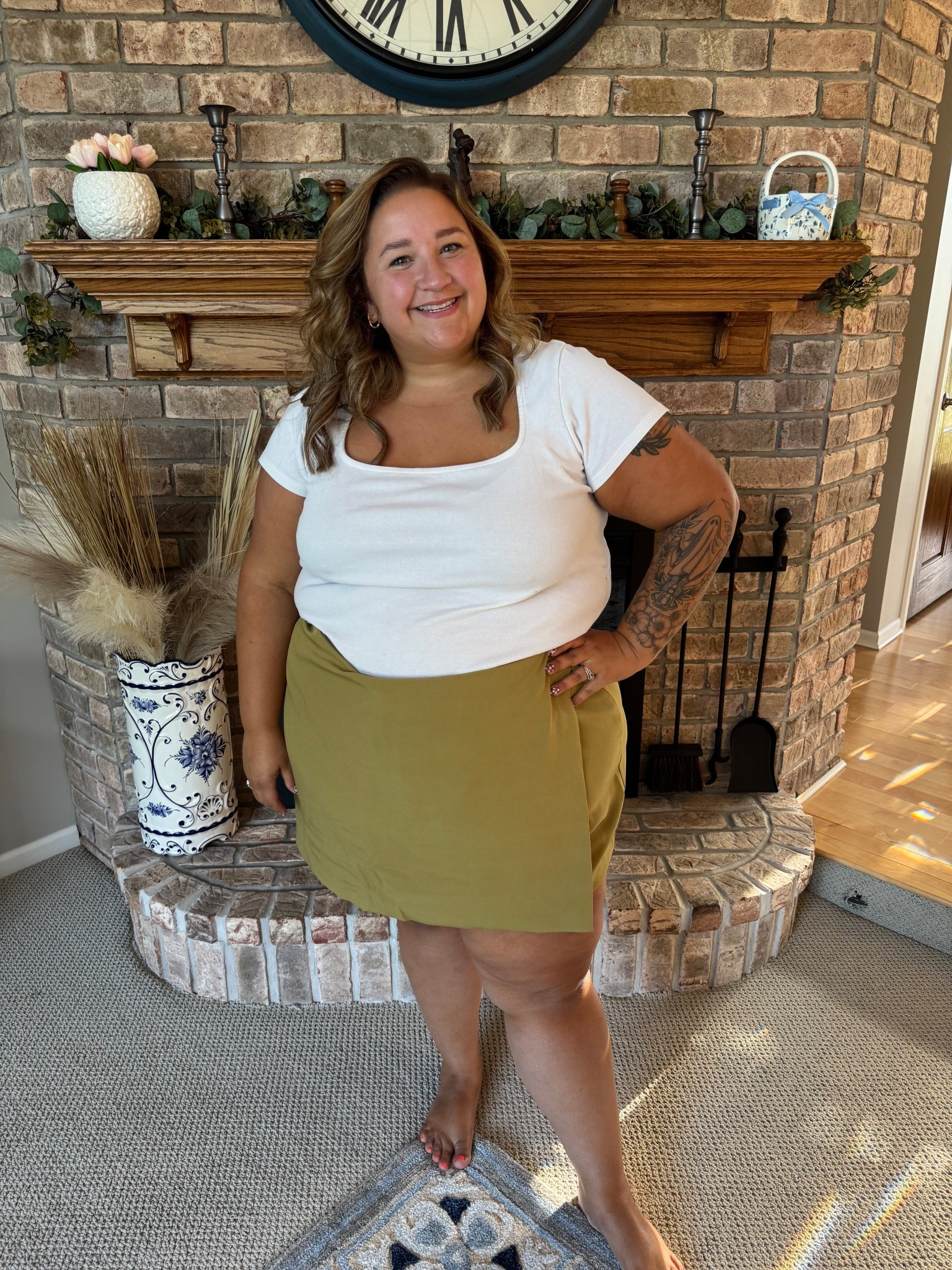 Outfit of the day! Wearing a size 3x in the skirt, it is roomy!! 

#LTKFindsUnder50 #LTKStyleTip #LTKSeasonal