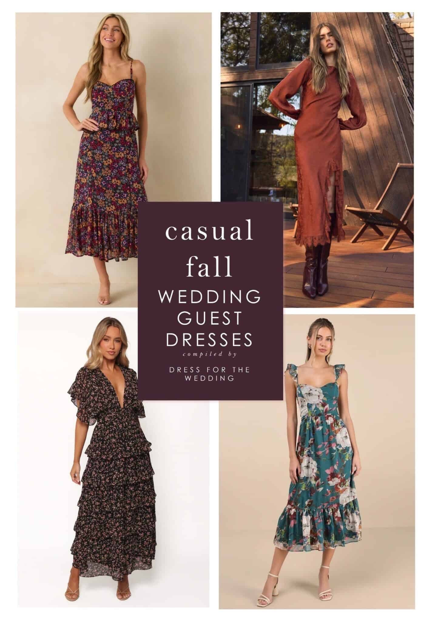 Casual wedding guest dresses for fall weddings. Long sleeve dresses and maxi dresses for autumn wedding guests 🍁

#LTKWedding #LTKSeasonal #LTKgrwm