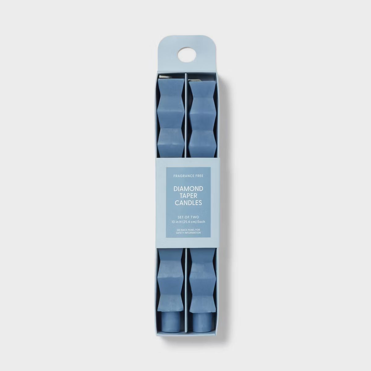 10" Diamond Shaped Taper Candle Set Blue - Room Essentials™ | Target