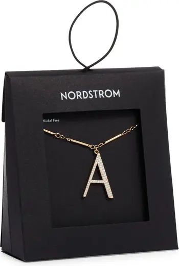 Nordstrom Cubic Zirconia Initial Pendant Necklace | Nordstrom | Nordstrom