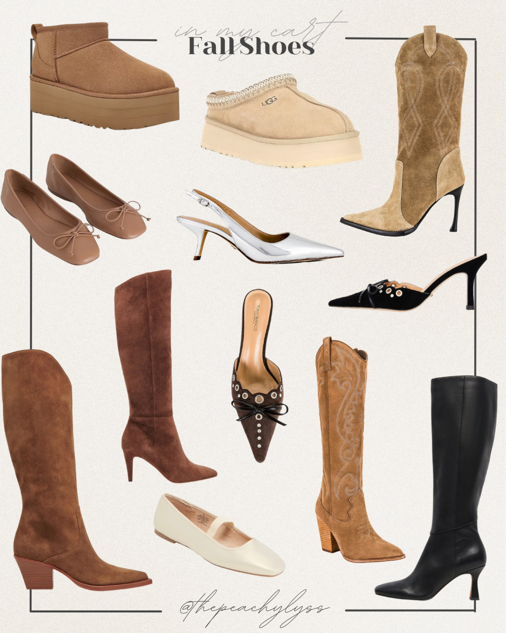 Fall shoes 
Tony bianco
Sam Edelman 
Dolce vita
Ballet flats
Western boots
Wide calf boots
Mules
Metallic mules

#LTKSeasonal #LTKshoecrush #LTKU