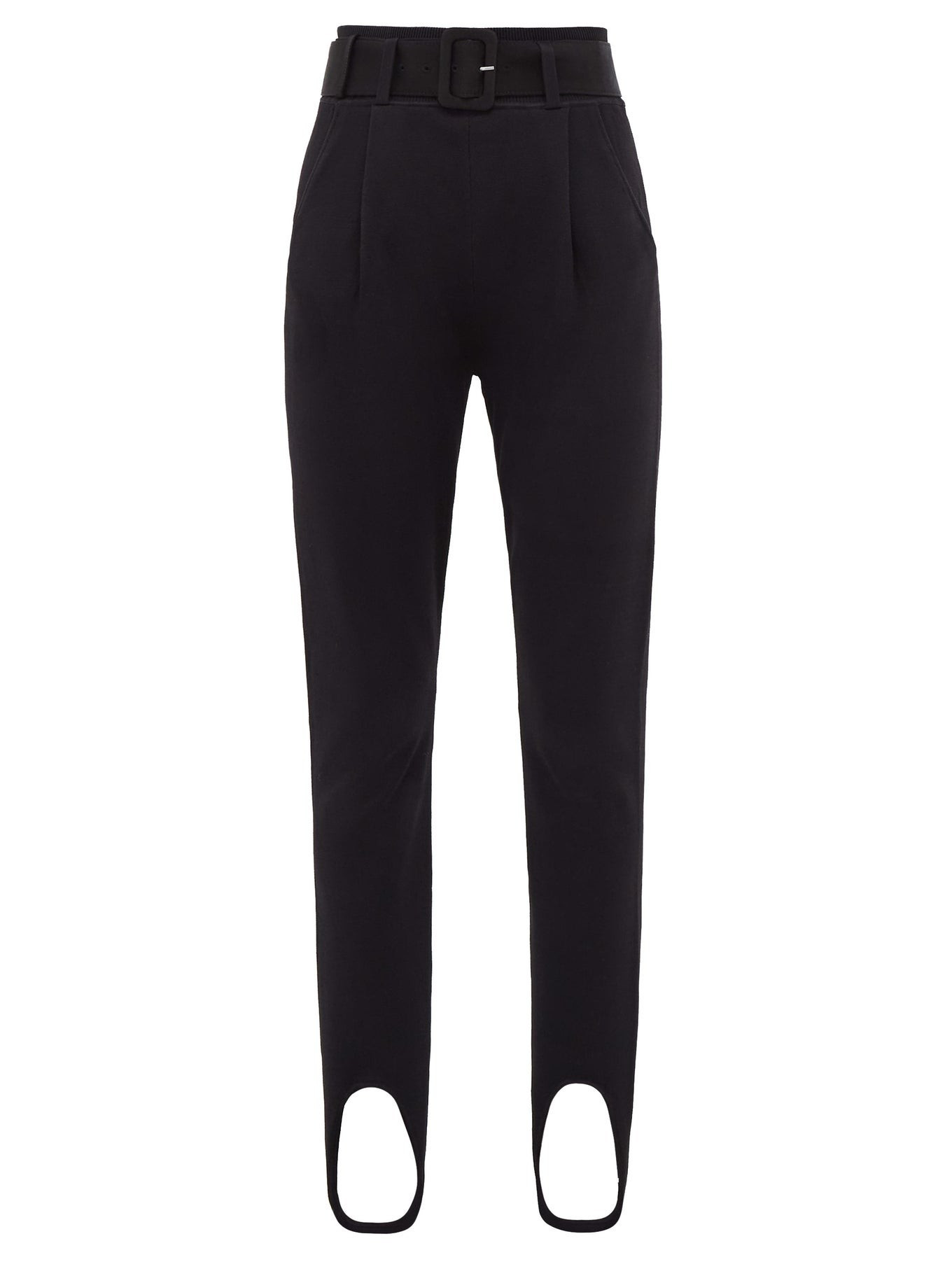 Belted stirrup-cuff jersey leggings | Matches (US)