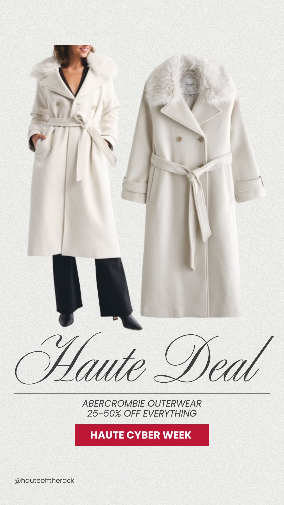 25-50% off everything on Abercrombie + take an extra 15% OFF with code: CYBERAF 

#outerwear #longcoat #whitecoat #coats #holidayparty #cyberweek #abercrombie 




#LTKCyberWeek #LTKSaleAlert #LTKGiftGuide