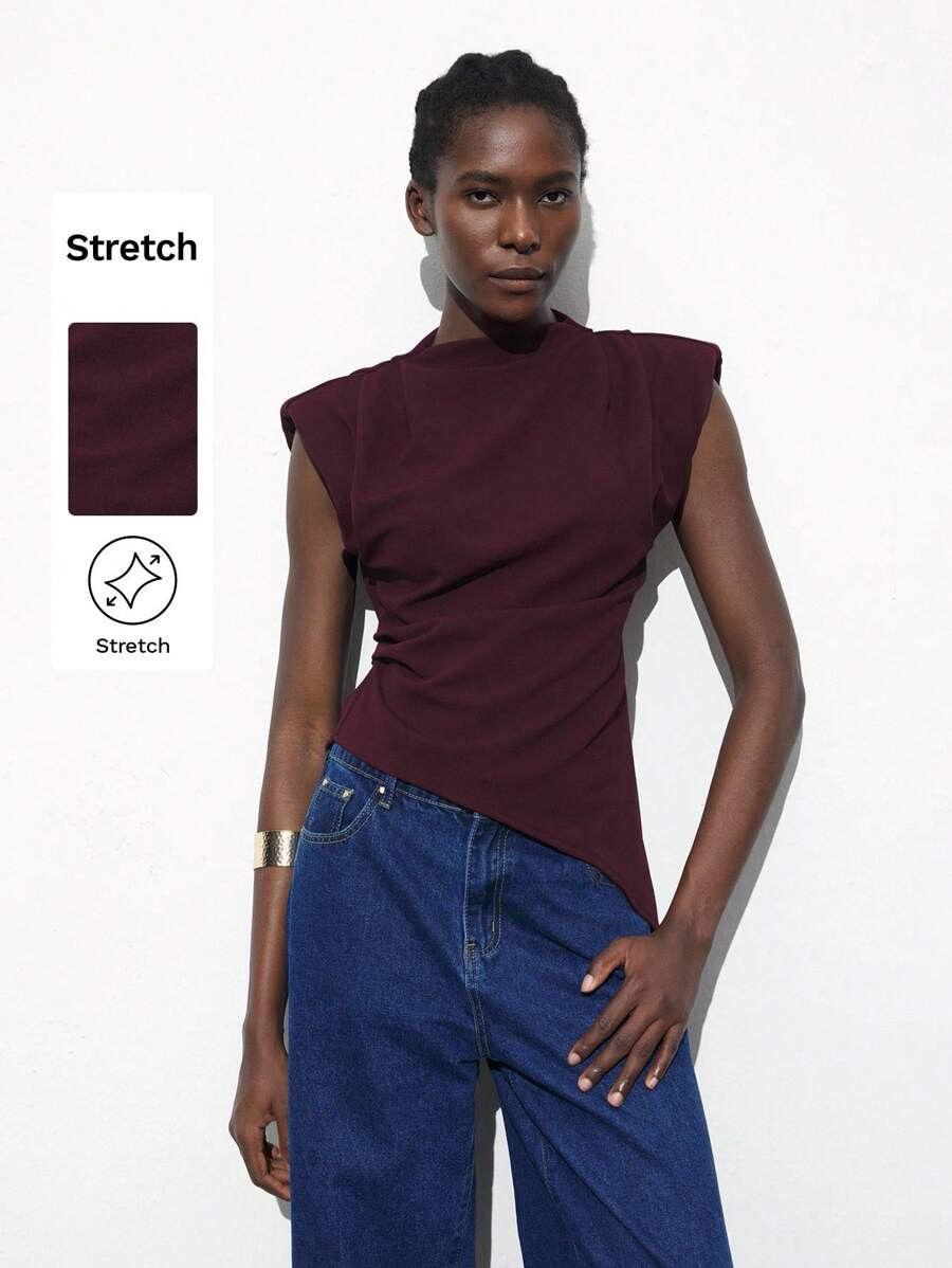 Maija 2 pezzi Camicia con maniche a palloncino e laccio frontale + Pantaloncini, stile bohémien,... | SHEIN