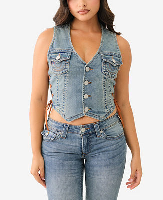 Women's Lace Up Vest | Macy's