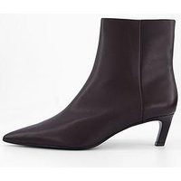 Calvin Klein Ankle Boot With Kitten Heel - Brown | Very (UK)