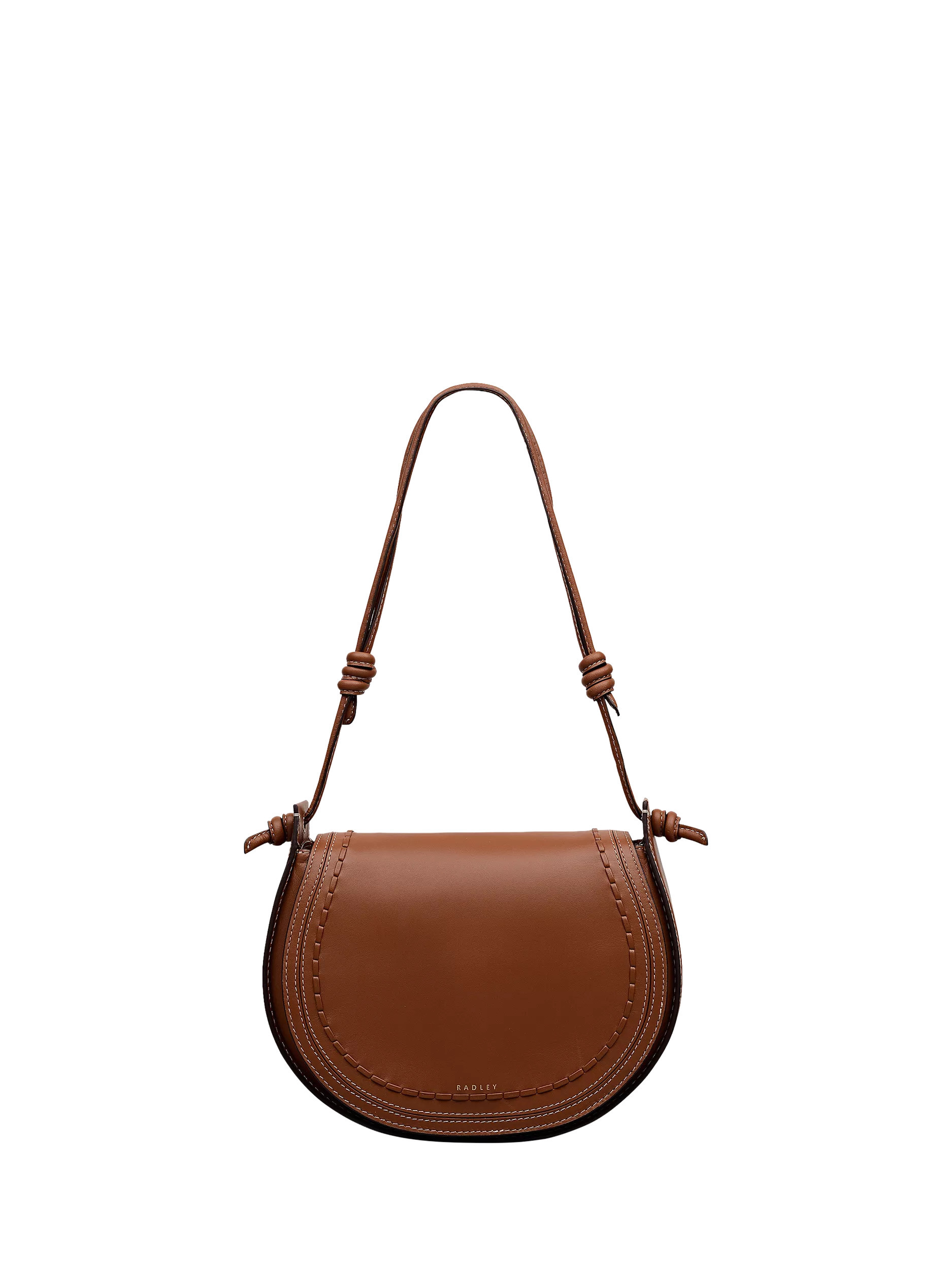Radley The Camden Leather Saddle Bag, Cognac | John Lewis (UK)