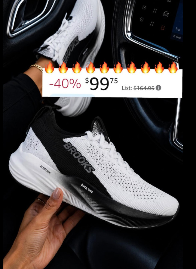 🚨 STOP SCROLLING! 🚨$65 dollars off!
The LOWEST price I’ve seen on these Brooks! 😱
💥 $65 OFF
💥 Under $100
💥 Insanely comfortable
💥 Perfect for walking, workouts, and busy mom life
If you’ve been waiting to try Brooks, THIS is your sign! 👟✨
Comment SALE and I’ll send you the link! ⬇️ 

 #LTKdayinmylife #LTKmomlife #LTKSaleAlert