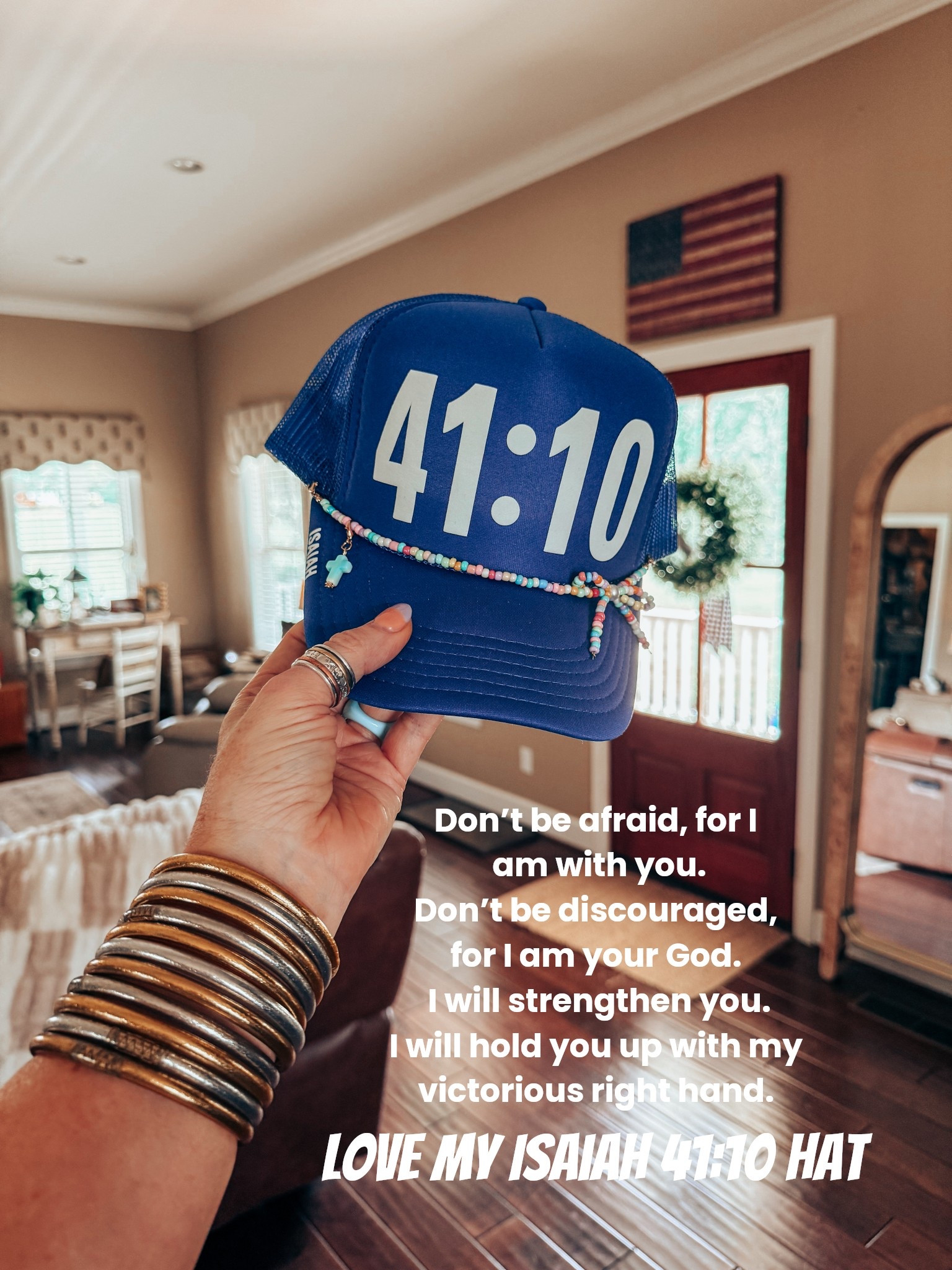 Customize your hat with your favorite Bible verse! This verse is one of my FAVS! Definitely needing to remember this one lately! 🙌🏼👏🏼💙
#truckerhat 

#LTKFindsUnder50