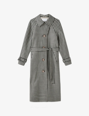 LK BENNETT - Alexa gingham-check wool trench coat | Selfridges.com | Selfridges