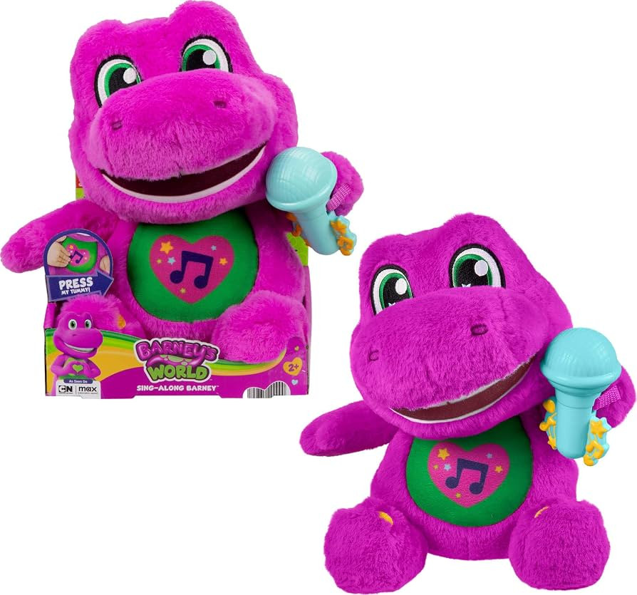 Barney World Toddler Toys by Fisher-Price, Tall Plush, 10.5 -inch Figure with Sounds, Soft Textur... | Amazon (US)