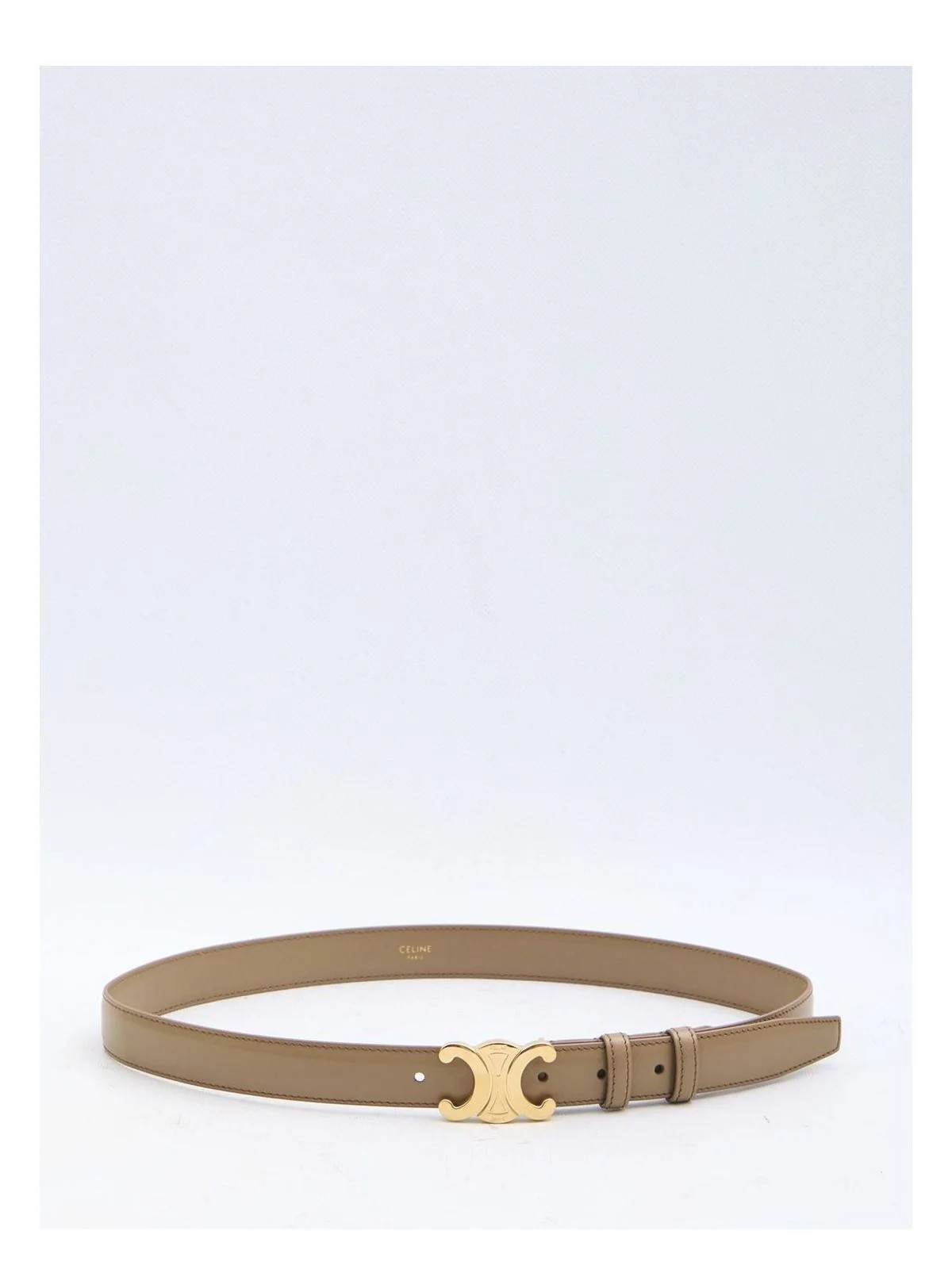 Celine Women's Triomphe Belt in Beige | Size 80 | 45AK93A01 | LOZURI