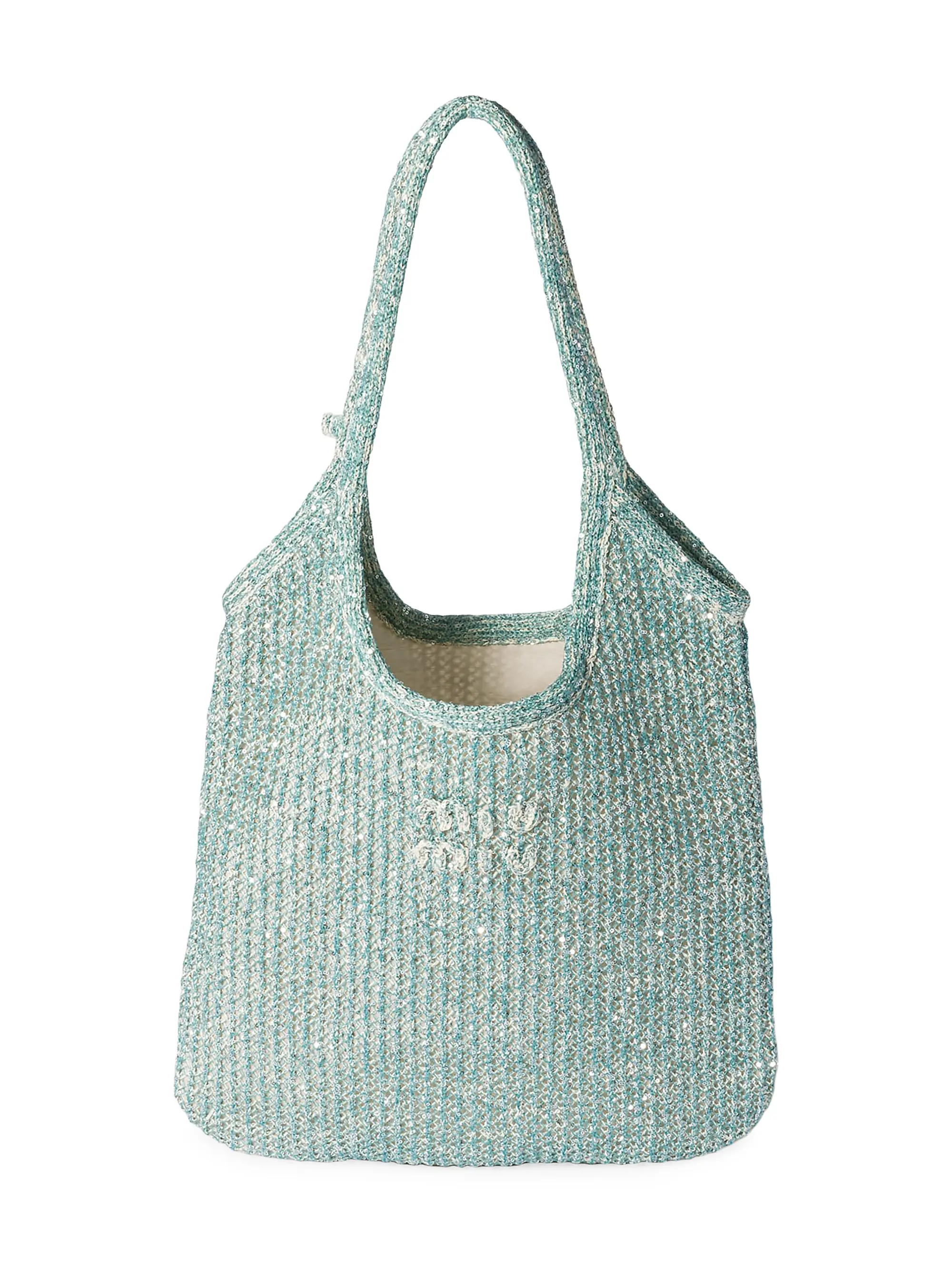 Miu Miu Ivy Sequin Mesh Shoulder Bag | Saks Fifth Avenue | Saks Fifth Avenue