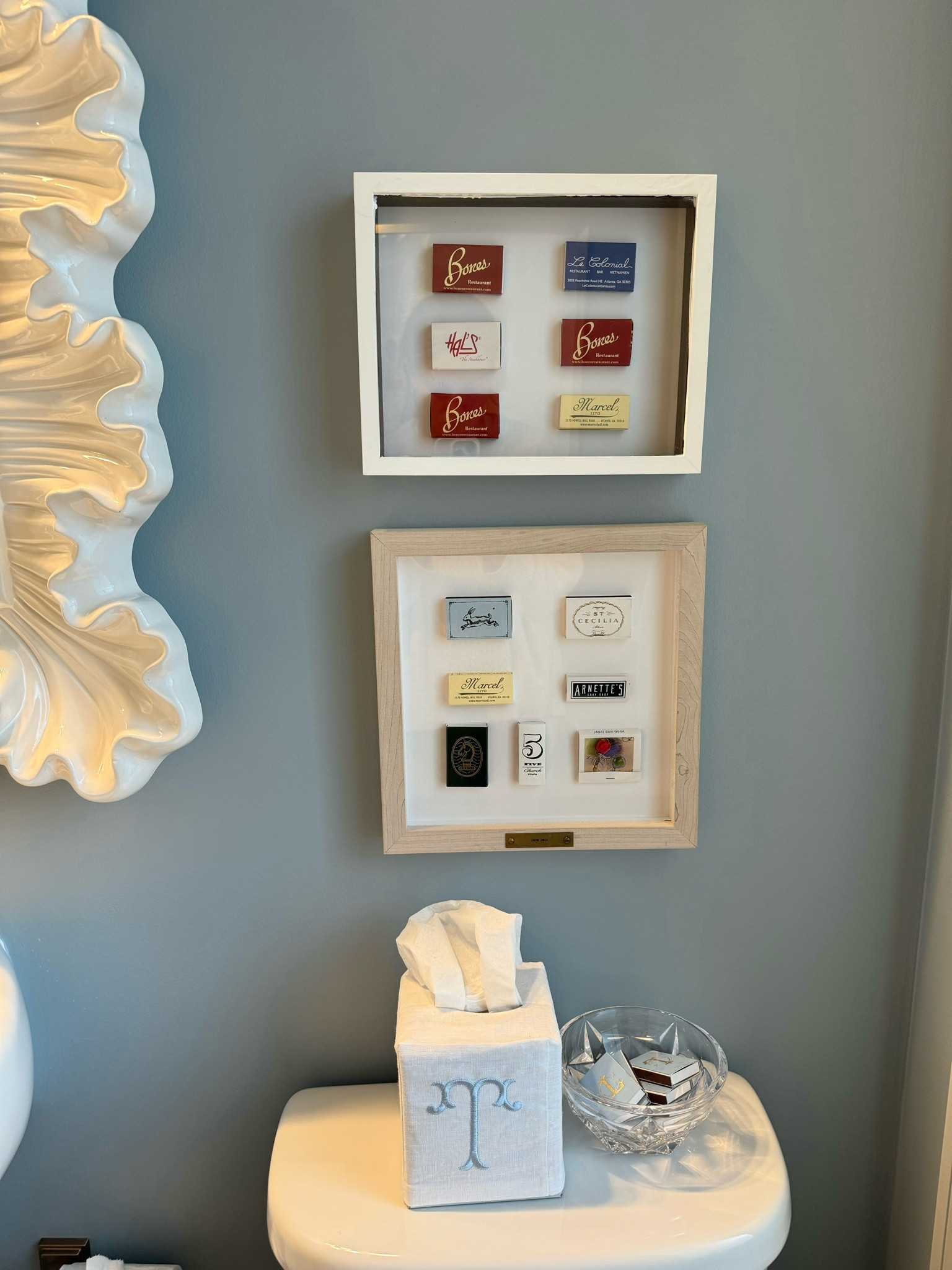 Favorite matchbooks + a hot glue gun = custom art!