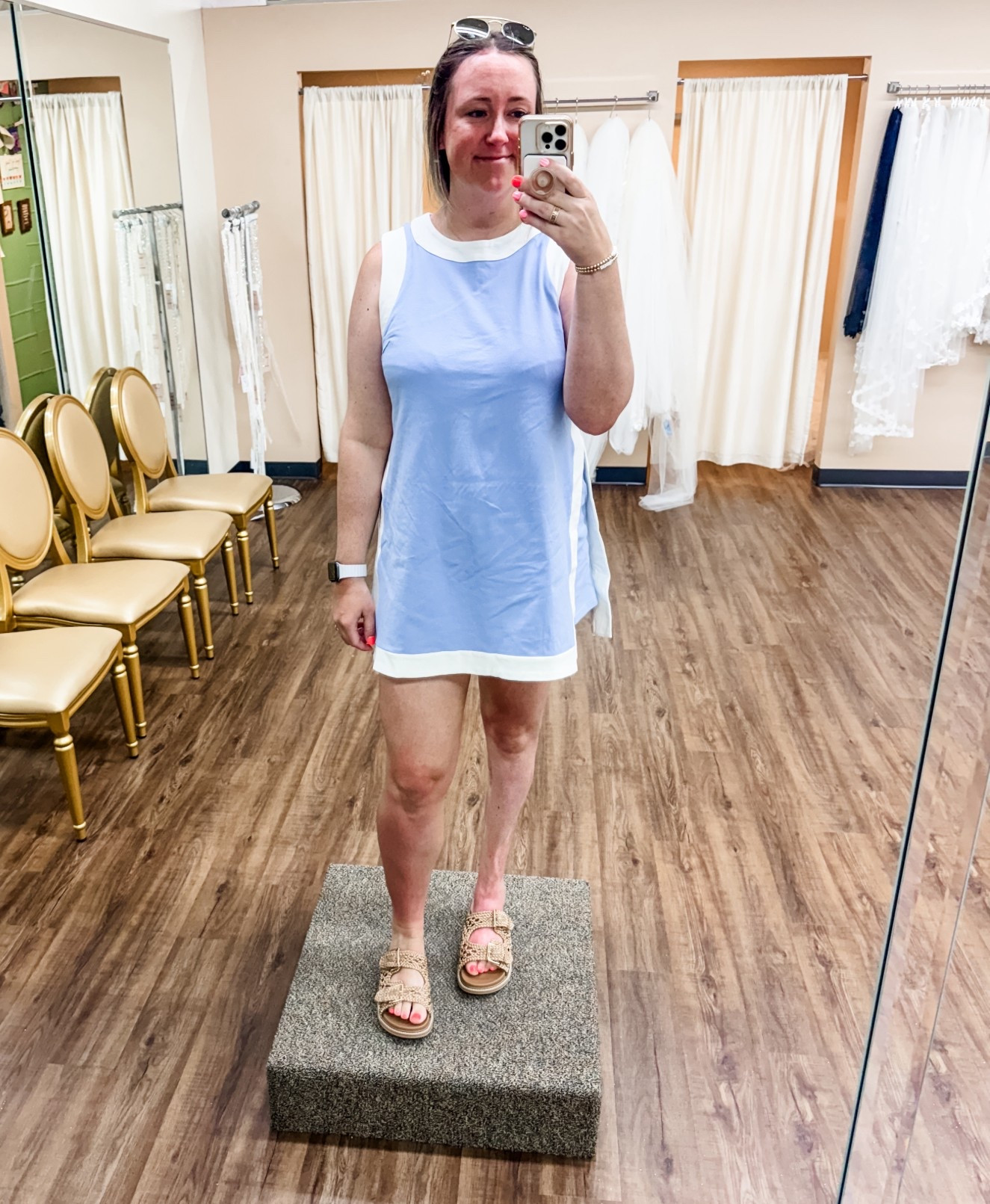 Used a friends bridal moment to give the fit some airtime. I was with a girlfriend this weekend at a bachelorette party and had to have the sandals! #thingsmyfriendshavethatilikeandbought

#LTKFindsUnder50 #LTKMidsize