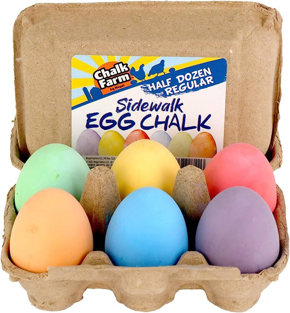 Regal Games Sidewalk Egg Chalk Glitter, Neon, Tie Dye, or Original Chalks (Regular) | Amazon (US)