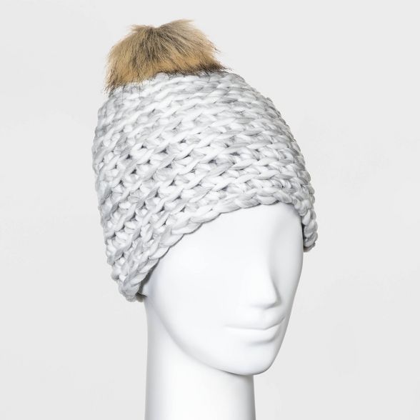 Women's Hand Knit Pom Beanie - Universal Thread™ One Size | Target