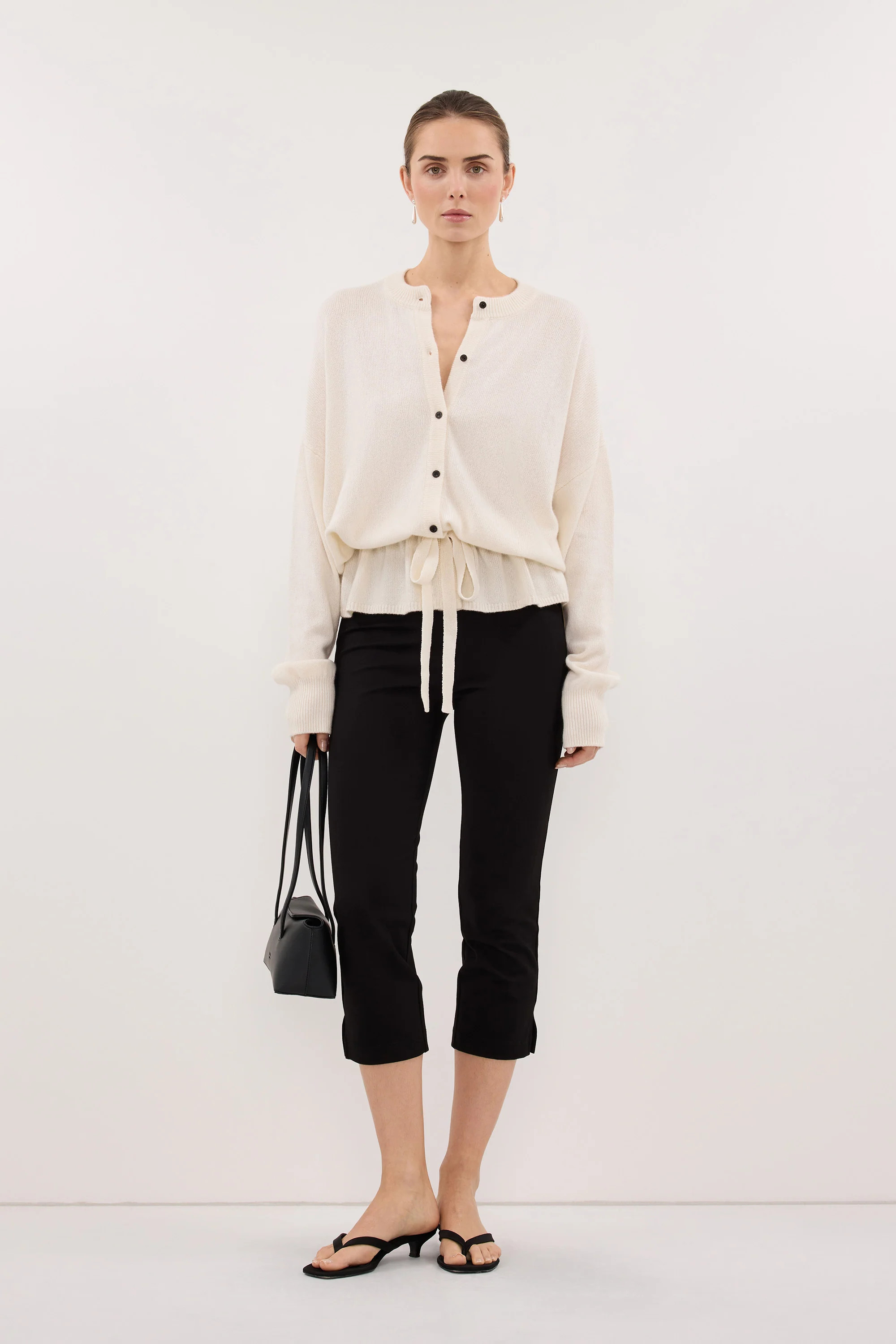 SAILOR IVORY BELTED CARDIGAN | DISSH
