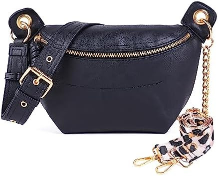 Fanny Packs Waist Bag for Women-Fashion Crossbody Bags Chest Purses Belt Bag with 2 Adjustable St... | Amazon (US)