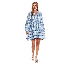 Mud Pie Women's Yarn-Dye Tiered Dress | Amazon (US)