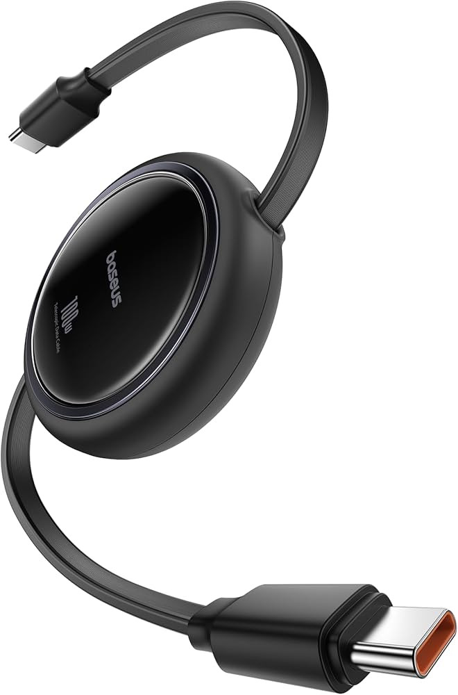 Baseus USB C to USB C Cable, 100W Retractable USB C 5A Fast Charging Cable, 4-Stage Length Preset... | Amazon (US)