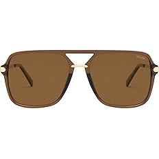 SOJOS Sunglasses for Women & Men, Square, Retro, Polarized Lens, Trendy Aviator, 90s Shades | Amazon (US)