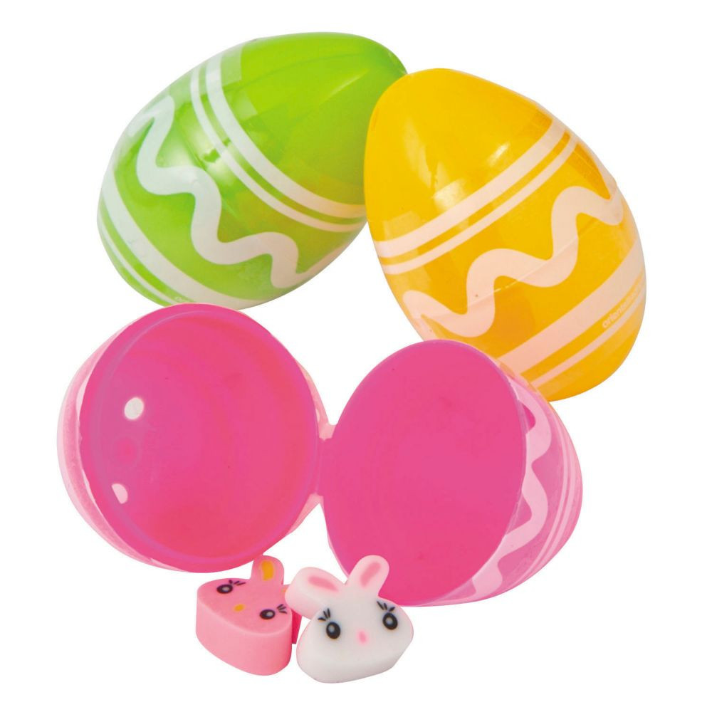 1 3/4"" Bulk 48 Pc. Mini Bright Color Easter Eggs with Rubber Erasers | Oriental Trading Company