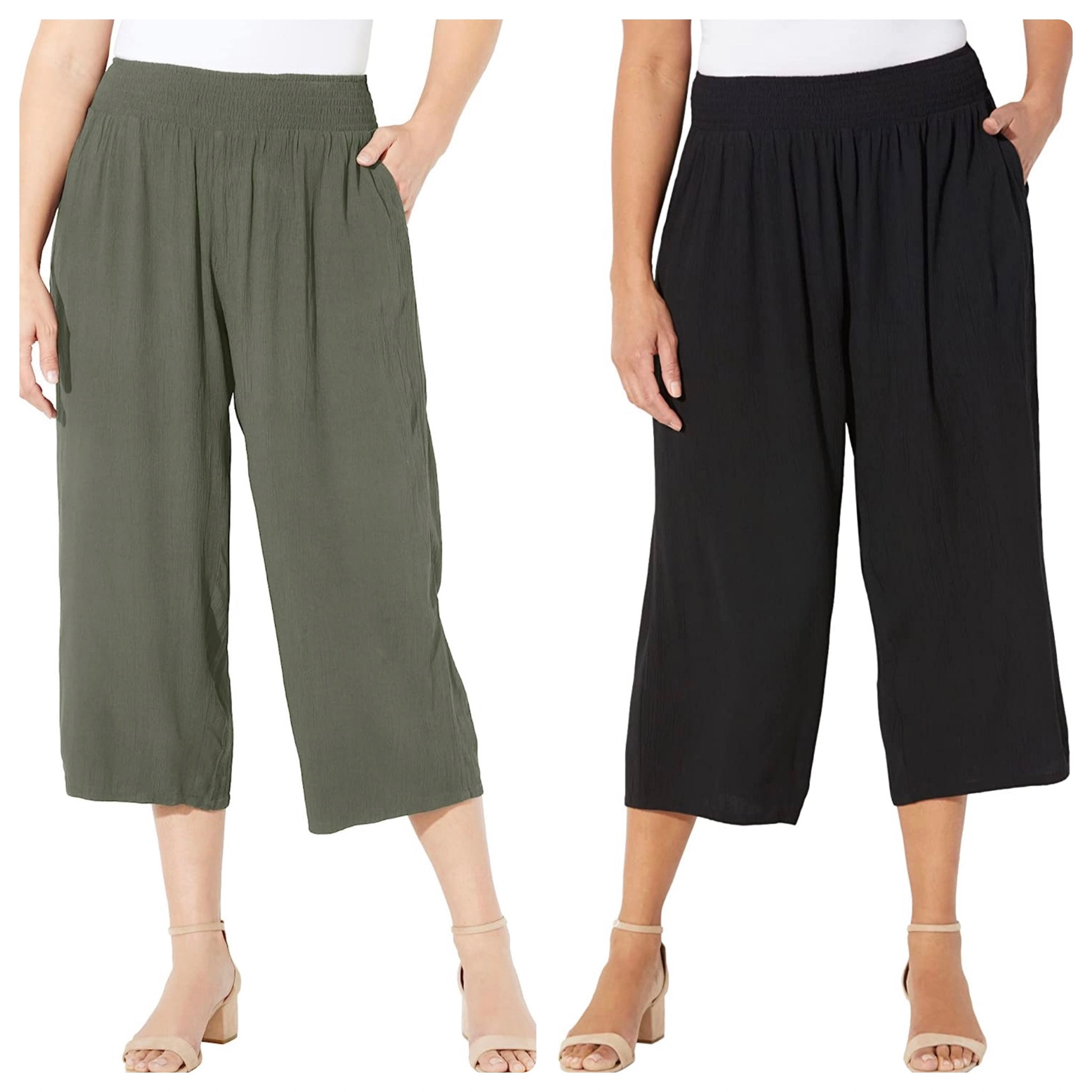 STOP THE PRESS - This is my pant of the summer. Super lightweight, would be great for traveling, cropped length, and POCKETS! 

Available in three colors - olive green, navy blue, and black - from sixes M-5x  

#LTKunder50 #LTKcurves #LTKtravel