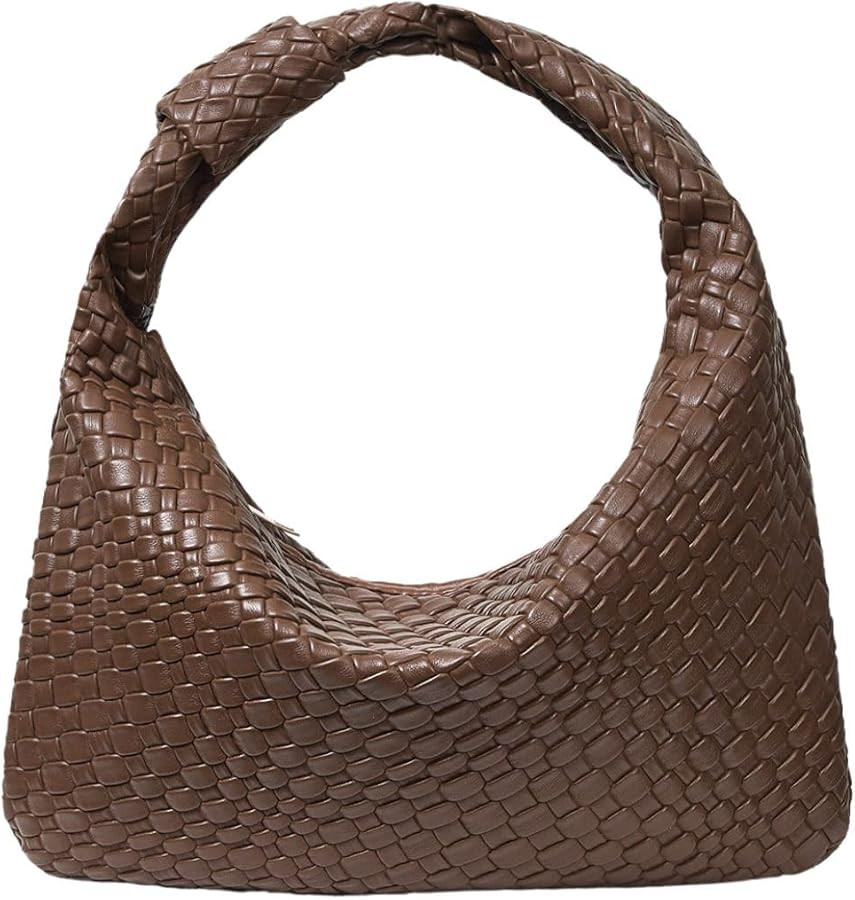 Verdusa Women's Hobo Bags Zipper Handbags Knot Strap Leather Shoulder Bag Evening Clutch Purse | Amazon (US)