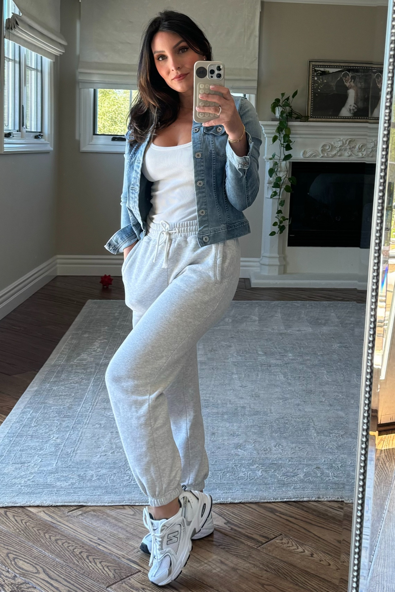 It’s officially denim jacket season!  Coziest everyday look.  Sweats are XS

#LTKfindsunder100 #LTKstyletip #LTKfindsunder50