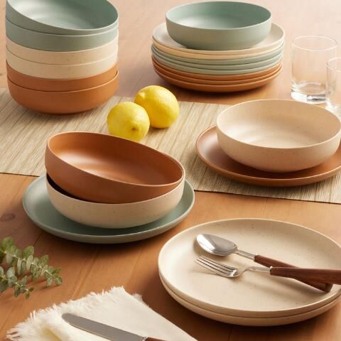 Upcycle Bamboo Fiber Dinnerware Collection | World Market