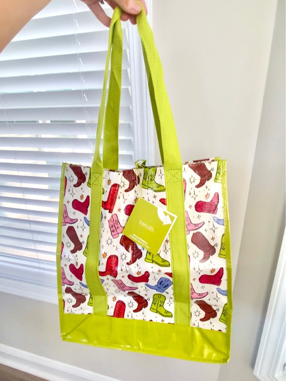 Reusable bag, reusable grocery bag, cowboy boot, trendy bag, sustainable, western, western aesthetic, aesthetic, spring 2023, shopping, summer 2023, sustainable options, shopping bag, reusable shopping bag 

#LTKsalealert #LTKunder50 #LTKfamily