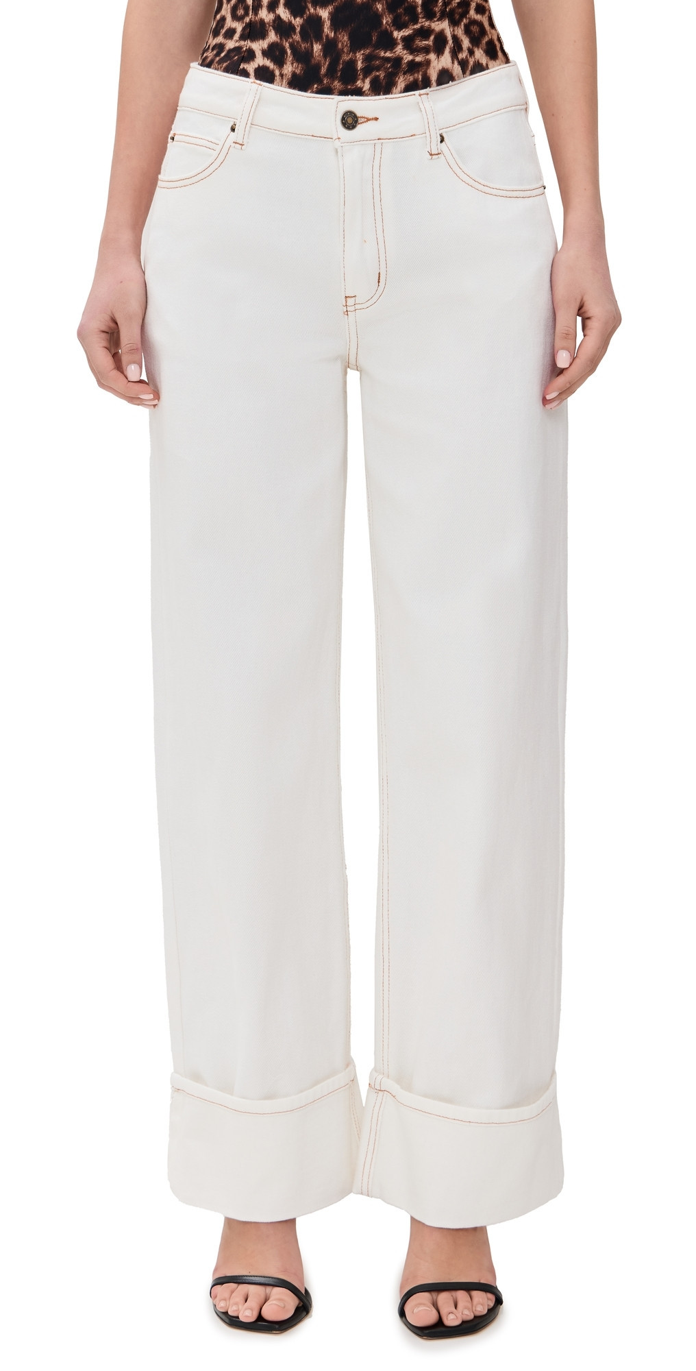 Lioness Top Model Cuffed Jeans Porcelain XXXXL | Shopbop