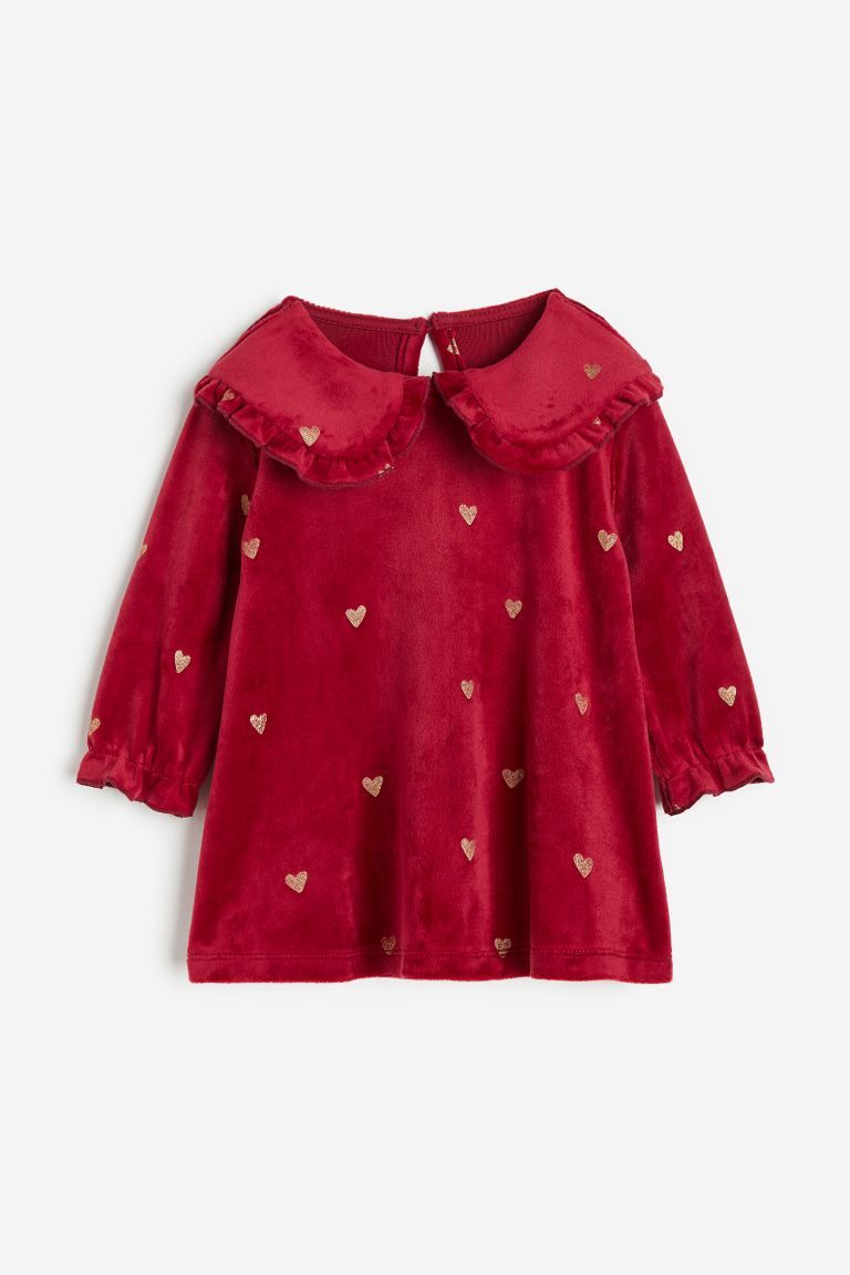 Collared velour dress | H&M (UK, MY, IN, SG, PH, TW, HK)