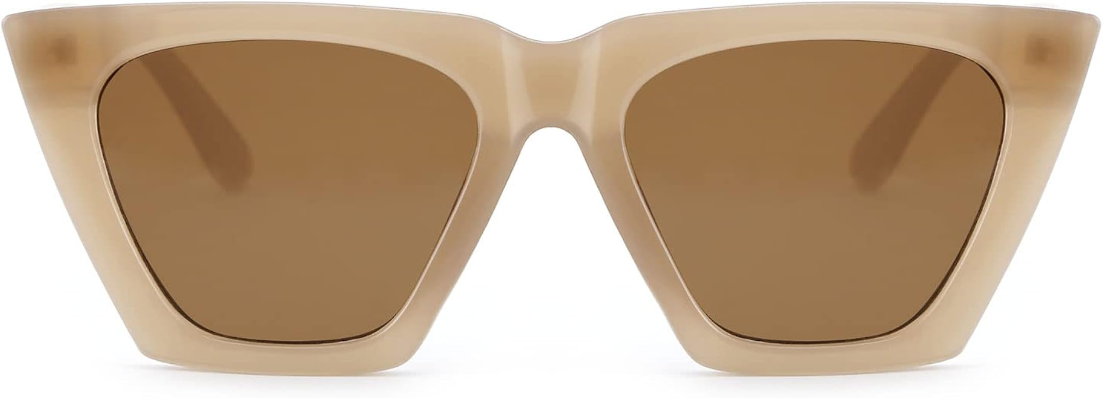 Louriy Vintage Square Cat Eye Sunglasses Women Large Trendy Retro Sun Glasses Classic Thick Rectangl | Amazon (US)