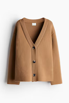 Cardigan with Defined Waist - Brown - Ladies | H&M US | H&M (US + CA)