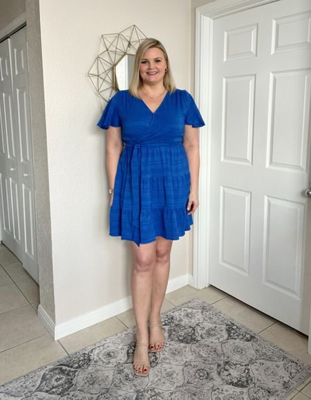 Fun swingy Spring mini dress from Amazon. Self tie removable belt. Snap at the chest. Fits true to size. Wearing the large  

#LTKmidsize #LTKover40 #LTKSeasonal