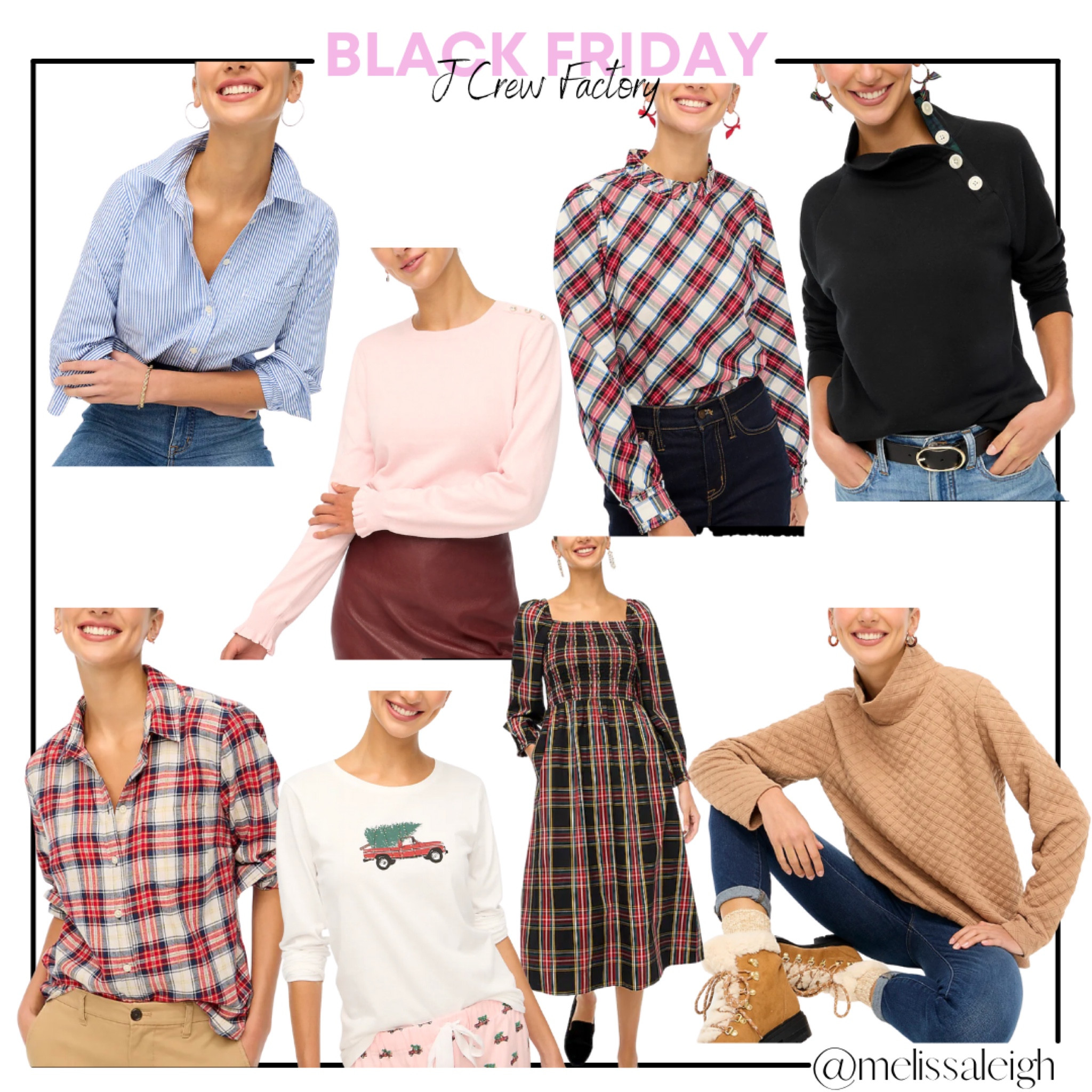 Black Friday J Crew Factory - 50-70% off everything - holiday outfit, holiday dress, holiday party, preppy style, classic style, classic button up, crew neck sweater, plaid blouse, plaid dress, turtleneck tunic, plaid flannel, pullover 

#LTKSeasonal #LTKworkwear #LTKHoliday