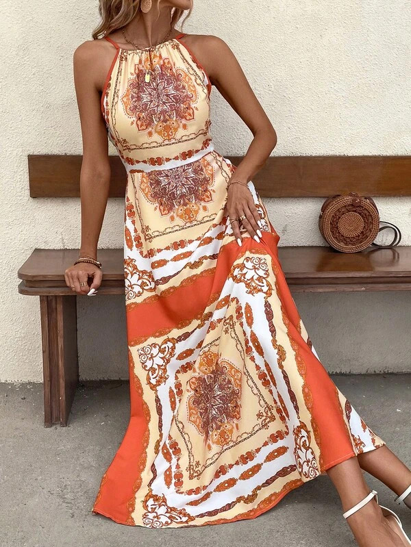 EMERY ROSE Scarf Print Cami Dress  SKU: sz2305099959380289(48 Reviews)$17.49$16.62Join for an Exc... | SHEIN