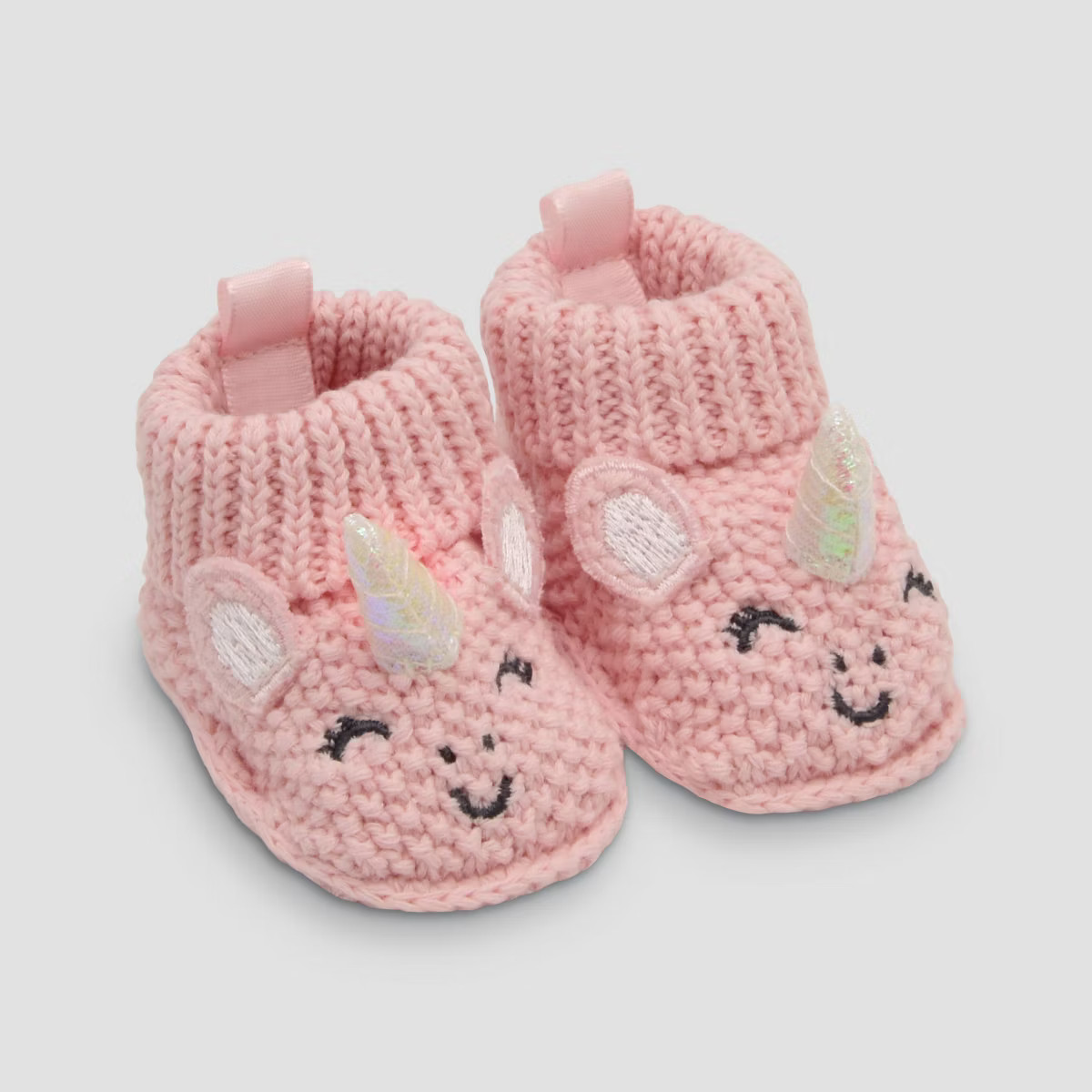 Carter's Just One You® Baby Girls' Knitted Slippers - Pink Newborn | Target