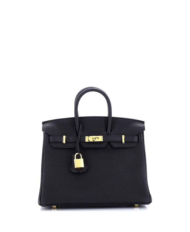 Pre-Owned Hermes Birkin 25 Handbag Black Togo with Gold Hardware | Bloomingdale's (US)