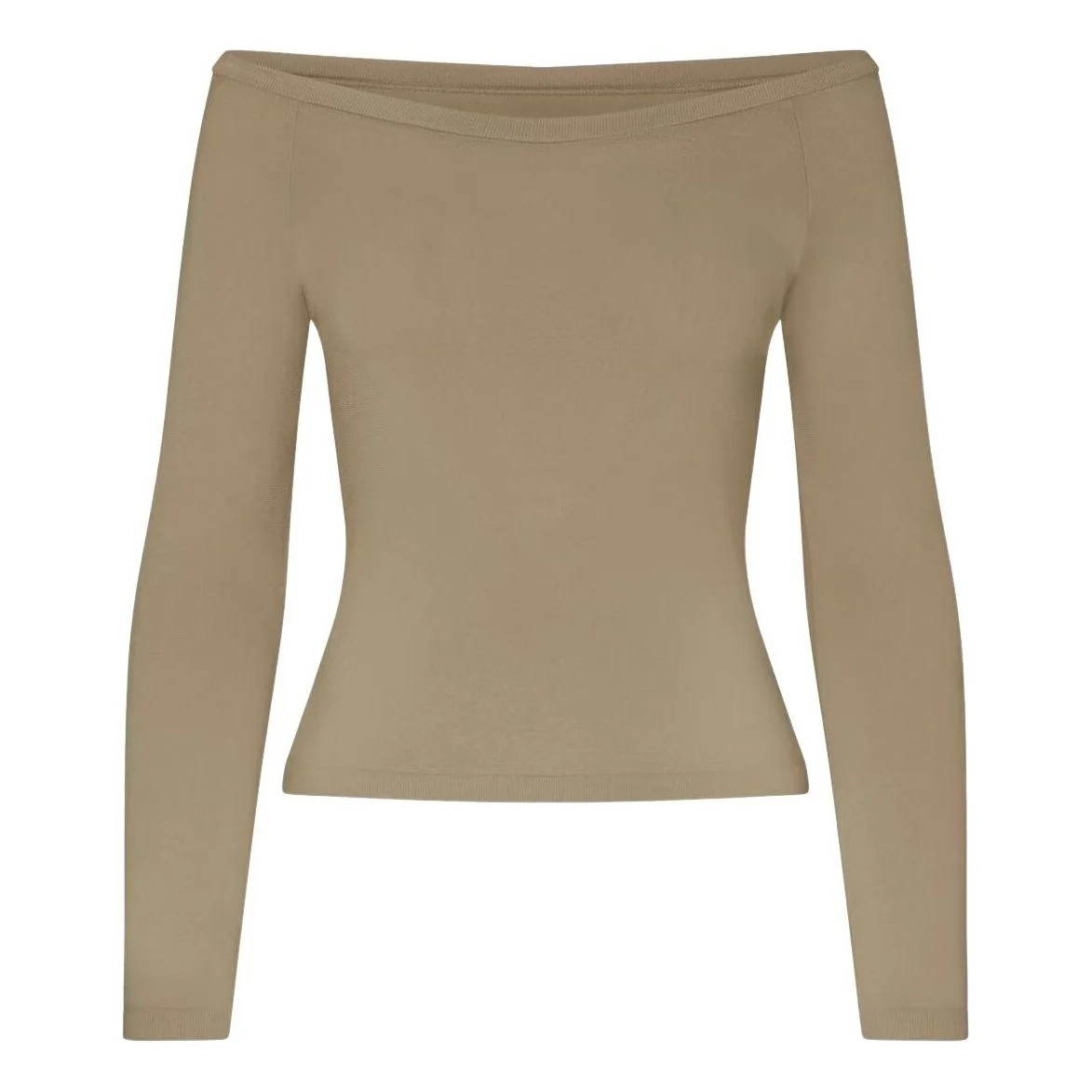 (WMNS) Nike x SKIMS Stretch Knit Off-Shoulder Long Sleeve Top 'Dune' LSLSL10090W-DNE | KICKS CREW