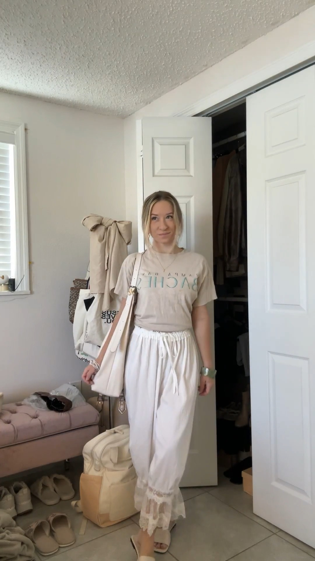 Casual summer outfit wearing a tee and bloomer pants under $20🫶🏻

#LTKootd #LTKSeasonal
