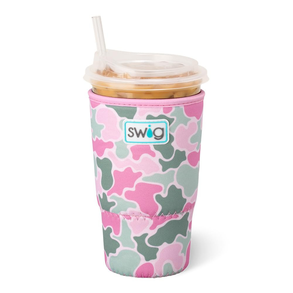 Swig Life Large Iced Cup Coolie, Standard 22oz Iced Coffee Cup Insulator Sleeve with Handle, Neop... | Amazon (US)