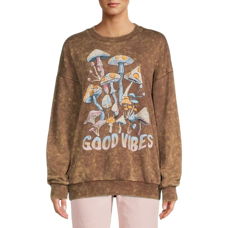 No Boundaries Juniors' Washed Pullover Sweatshirt | Walmart (US)