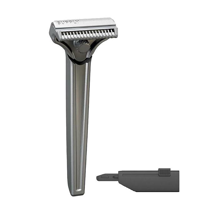 SUPPLY Single Edge SE Razor for Men – Premium Metal Razor with Nick-Guard Safety Bar for an Eas... | Amazon (US)
