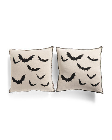 20x20 Set Of 2 Bats Pillows | TJ Maxx